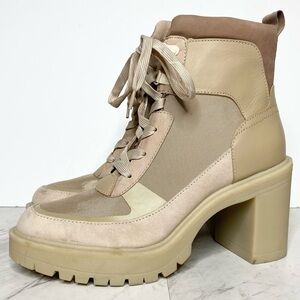 Dolce Vita Collin Tan Lace Up Heeled Bootie 9
